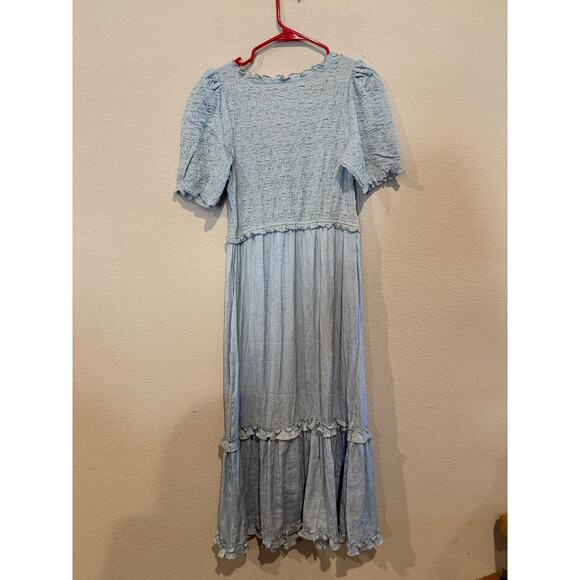 Urban Outfitters Picnic Time Midi Dress Light Blue - Size M - NWT - Picture 5 of 7
